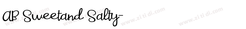 AB Sweetand Salty字体转换